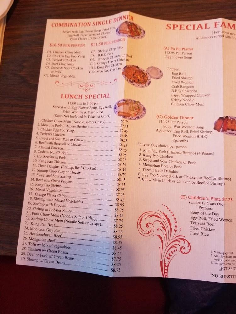 Golden Garden Restaurant Menu image 3